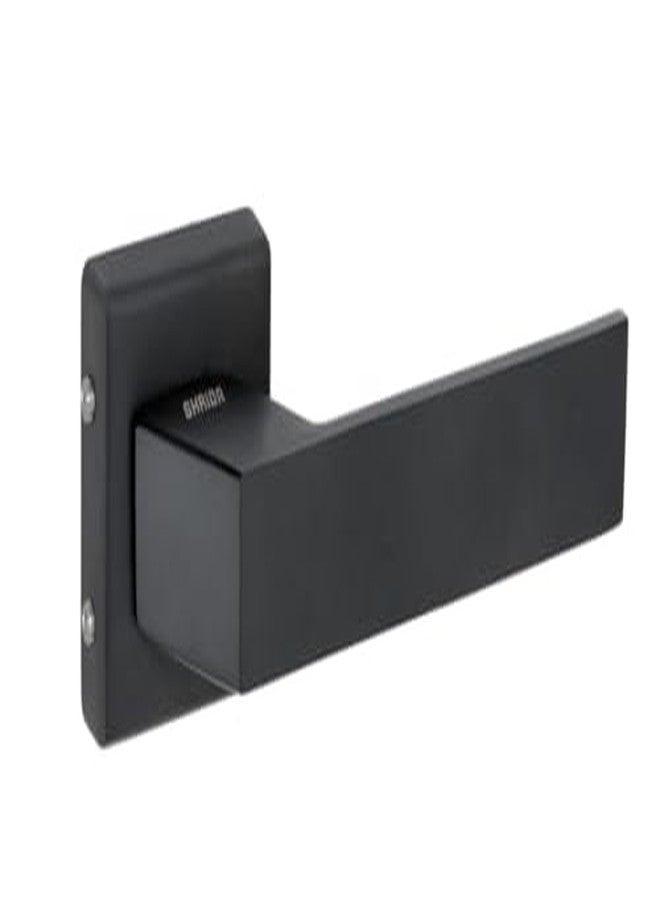 SHRIDA 423 Stainless Steel Door Handle on Rose | Dual-Tone Z Black & SS Finish | 52 mm Plate Size | Modern Ergonomic Design for Interior Doors - Image 3